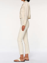 Mara Straight Mid Rise Instasculpt™ Ankle Jeans | Ecru