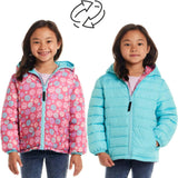 Kids Printed Reversible Puffer Jacket
