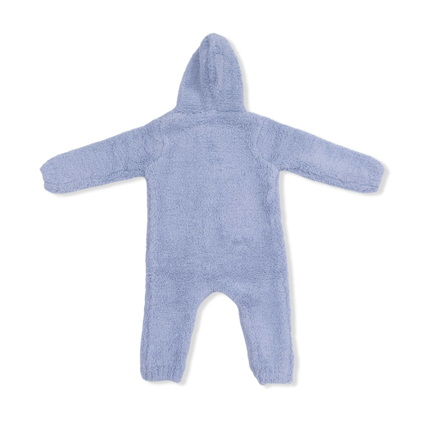 Chenille - Dusty Blue Hooded Romper