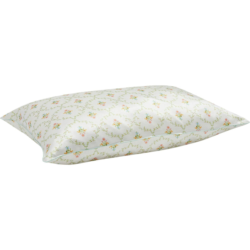 The Sisi Silk Pillowcase - Pastel Trellis