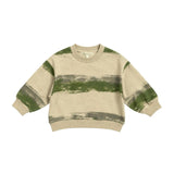 Green Brush Of Paint Relaxed Fit Sweatshirt