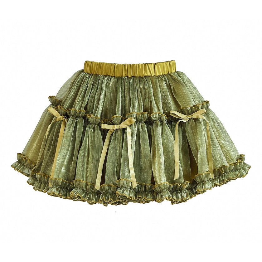 Green Gold Valora Ruffle Skirt Set