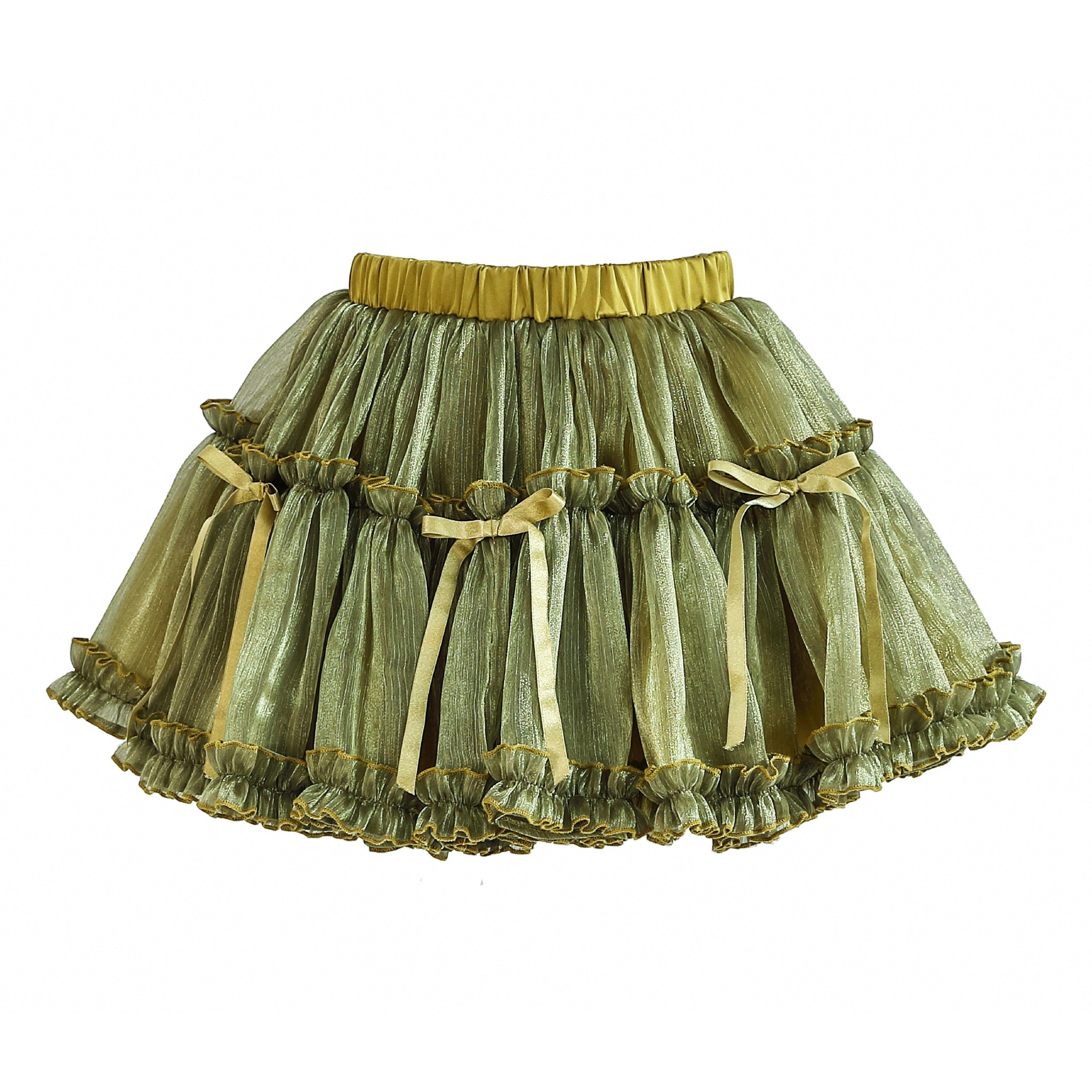 Green Gold Valora Ruffle Skirt Set