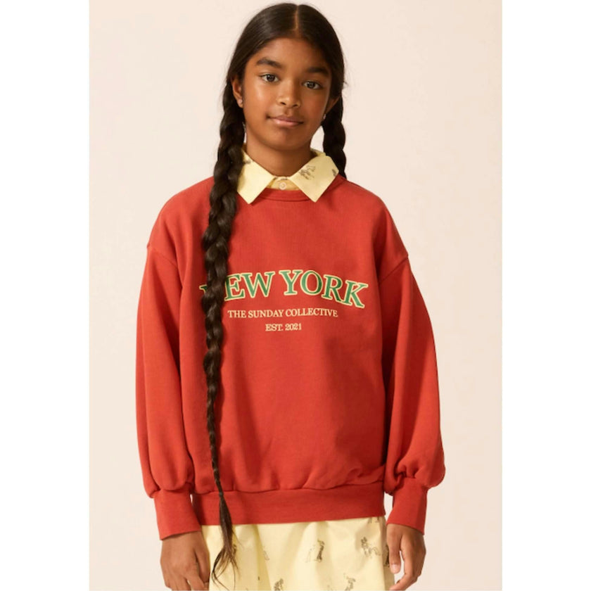 Organic Weekend Sweatshirt in Rhythm Red