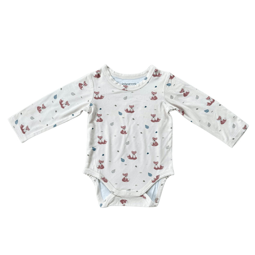 Baby Boy Long Sleeve Bodysuit in Lil Bro in Sage