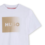 Boys White Mini Me White Logo T-Shirt