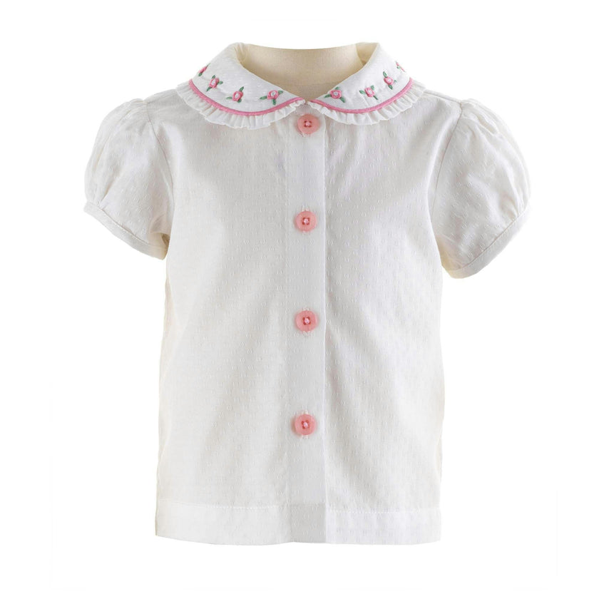 Rosebud Embroidered Blouse