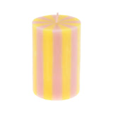 Bright Striped Pillar Candles