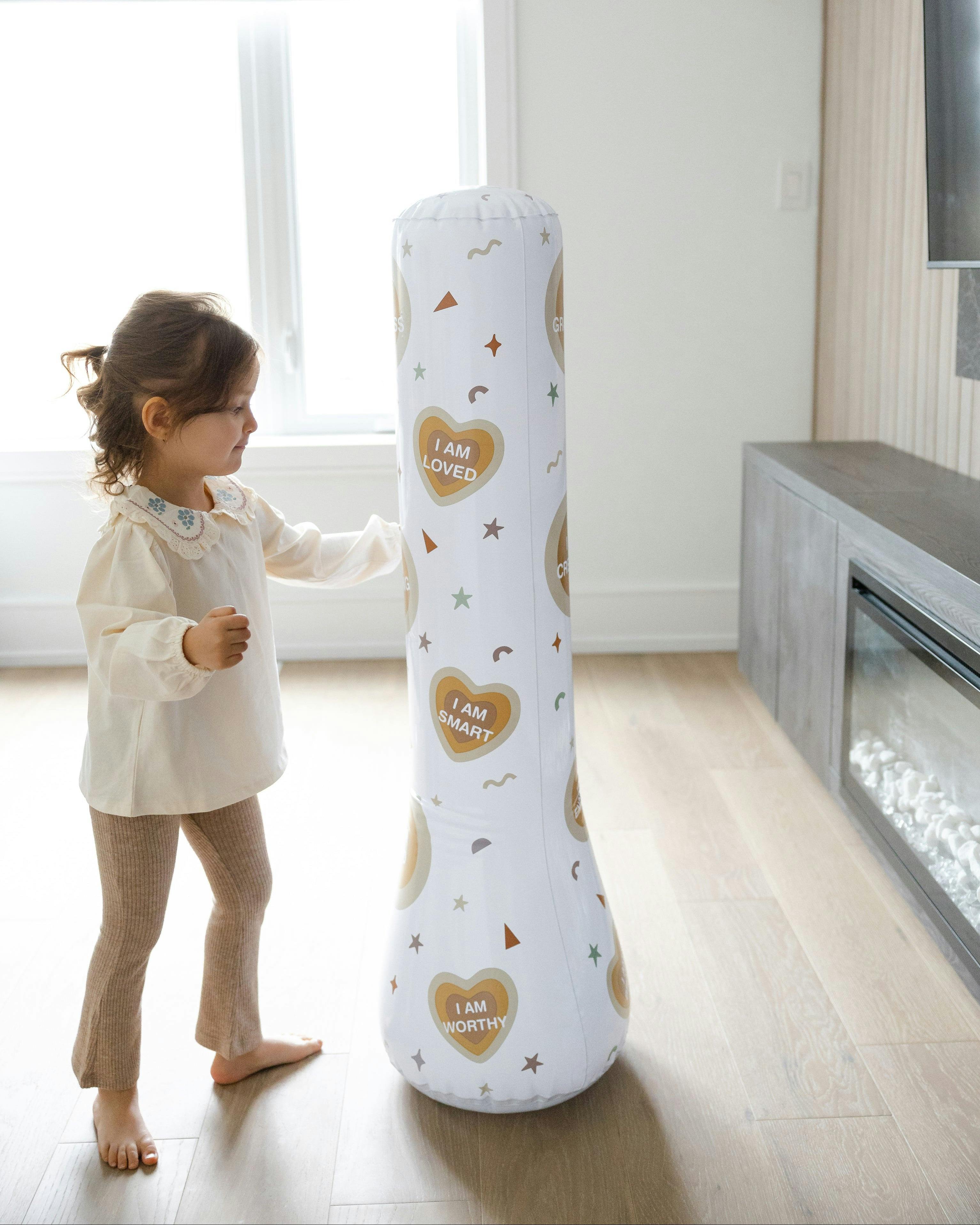 Magic Puncher - Inflatable Punching Bag for Kids with Positive Affirmations