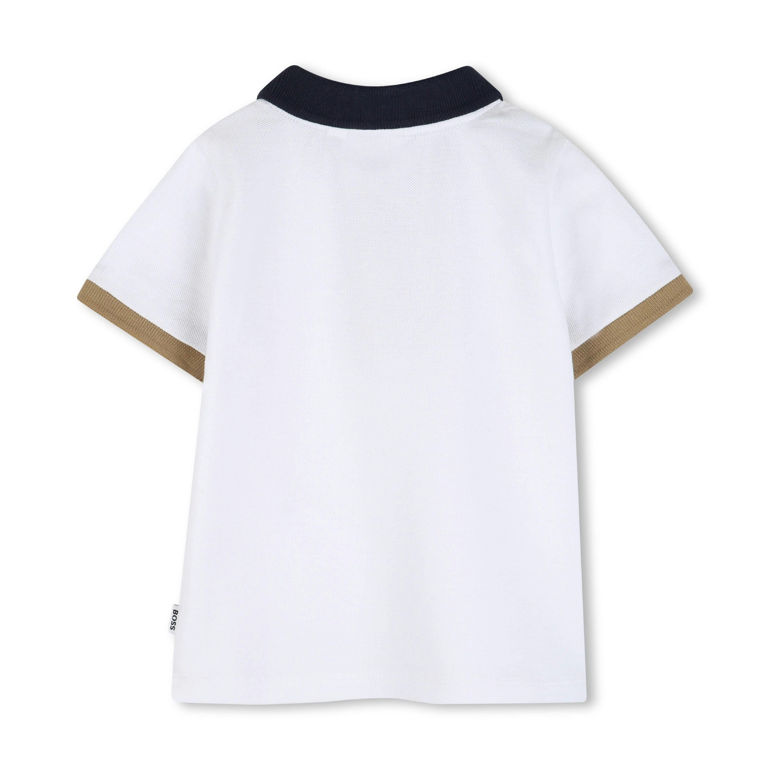 White Short Sleeve Polo Shirt