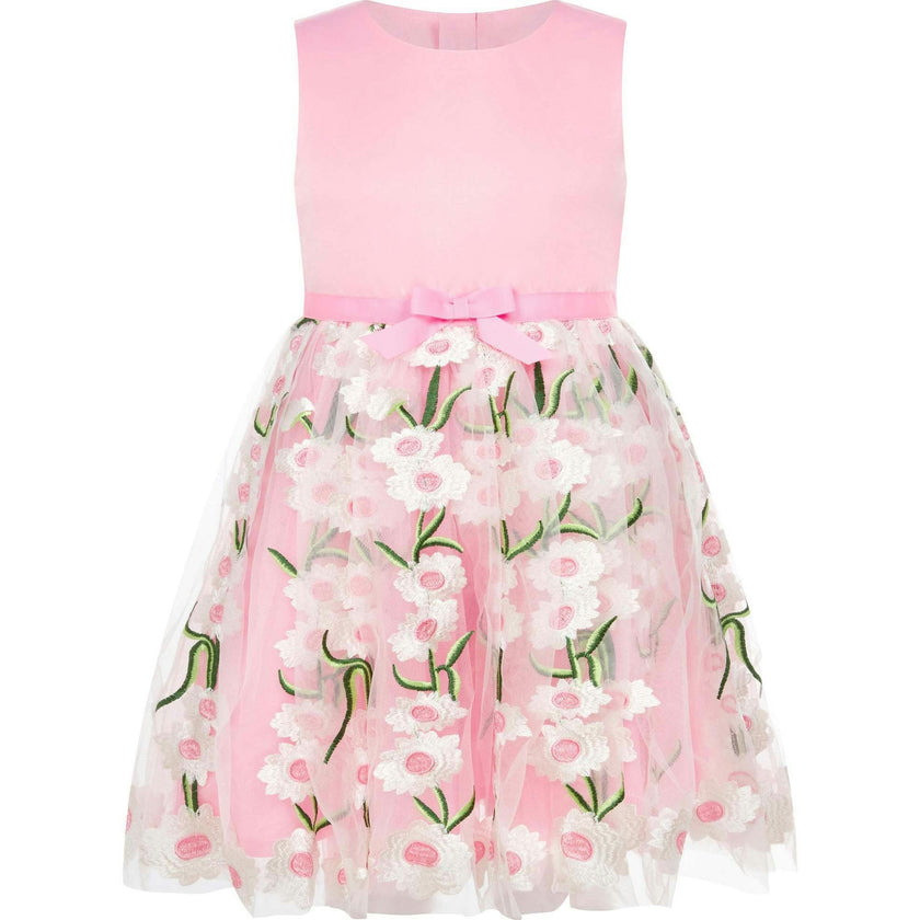 Margarita Embroidered Tulle And Satin Occasion Party Dress