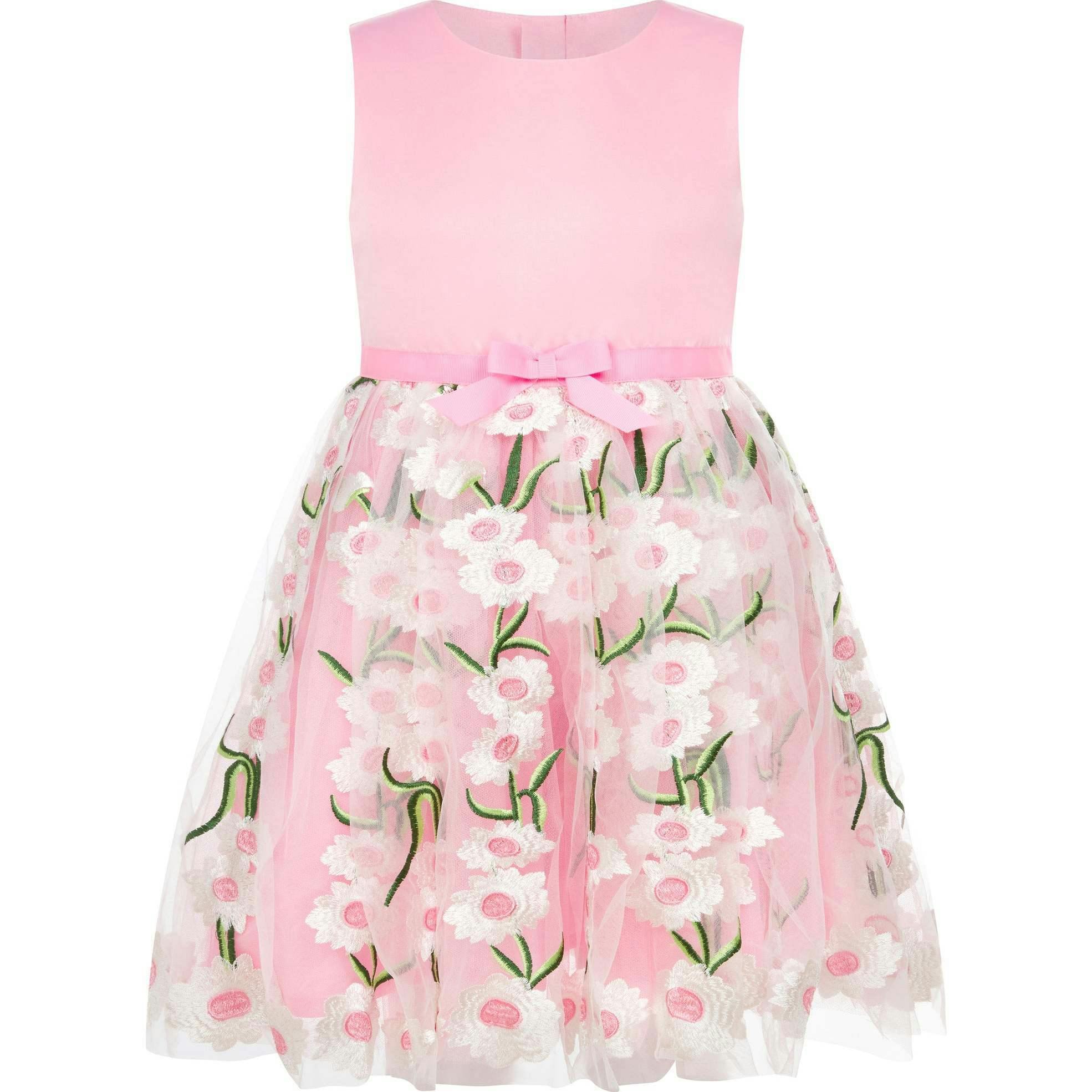 Margarita Embroidered Tulle And Satin Occasion Party Dress