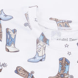 Cowboy Boots - Short Sleeve Loungewear Set