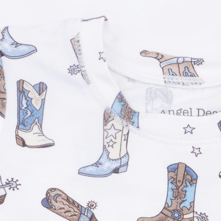Cowboy Boots - Short Sleeve Loungewear Set