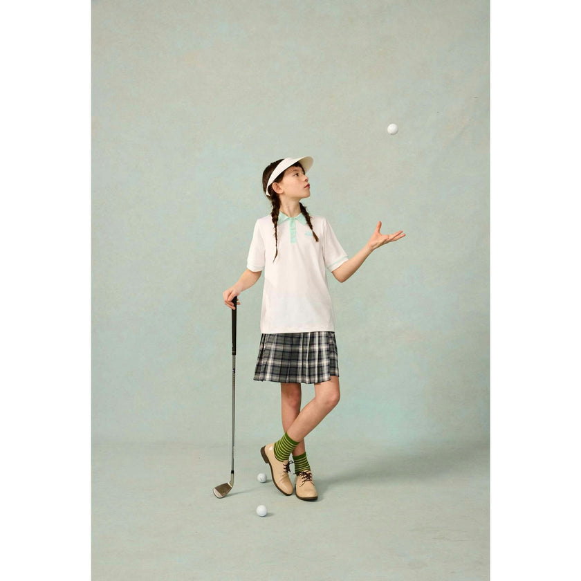 Play Pleated Skort in Grey Plaid
