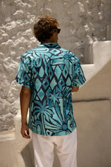 The Desert Island - Full Moon - Short Sleeve Silk Shirt