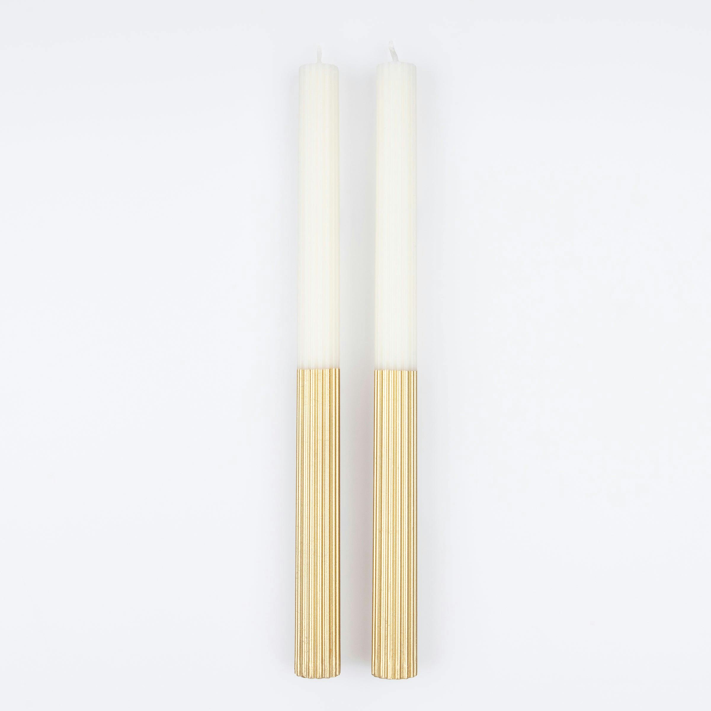 Gold Dipped Table Candles