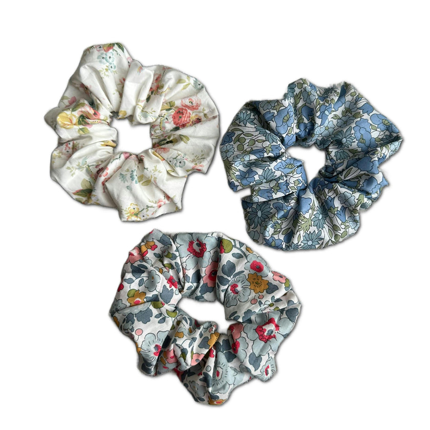 Scrunchies, Liberty of London Blue Florals Bundle Set
