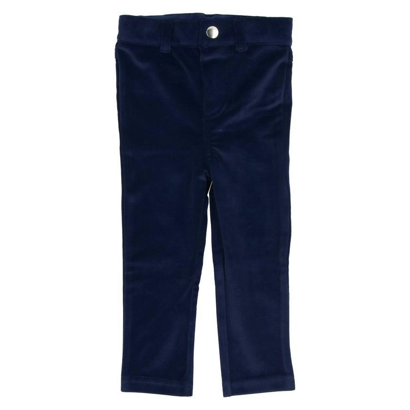 Boys Velour Straight Leg Dress Pants