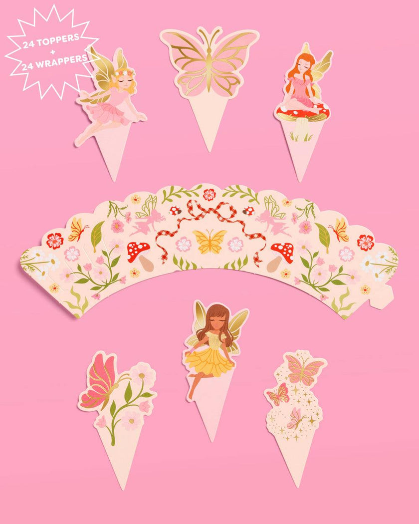 Garden Fairy Toppers - 24 sets of liners + toppers