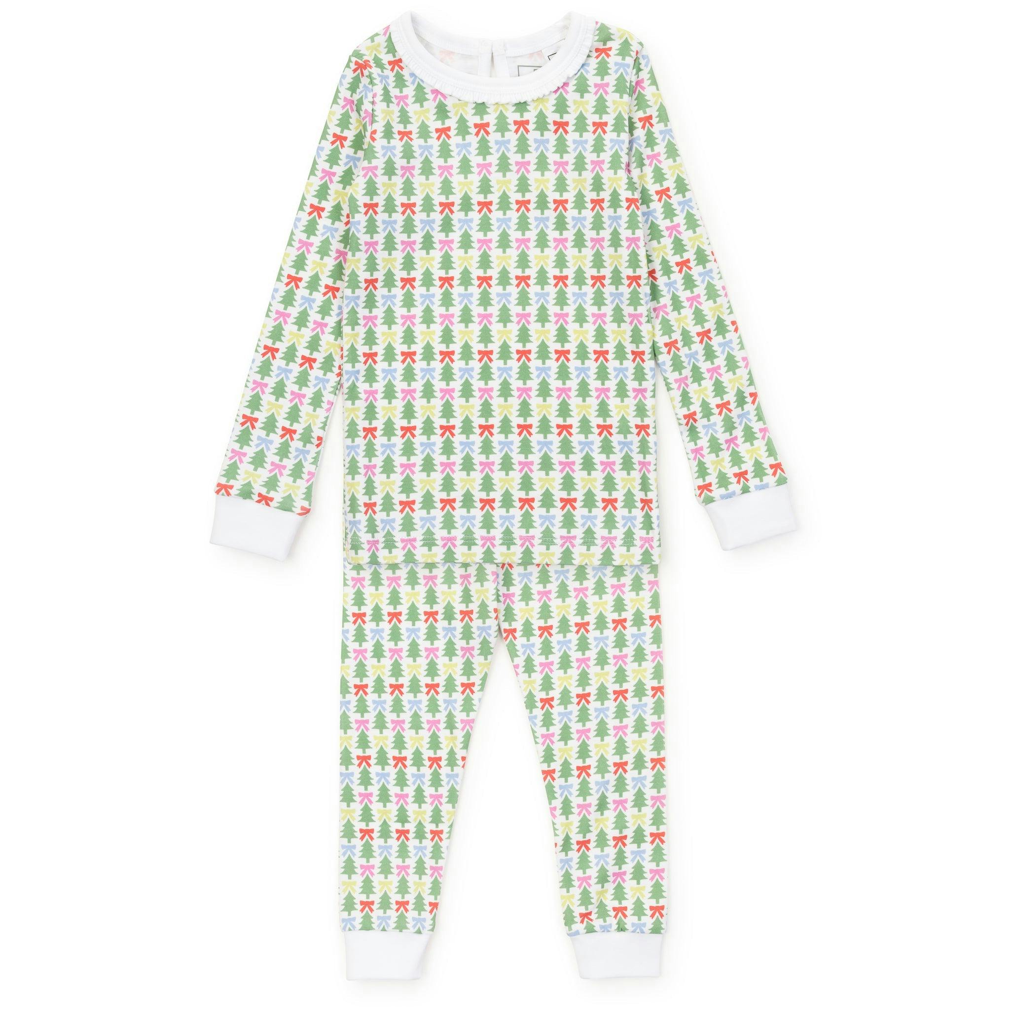 Ava Girls' Pajama Pant Set - Tree Topper Bows