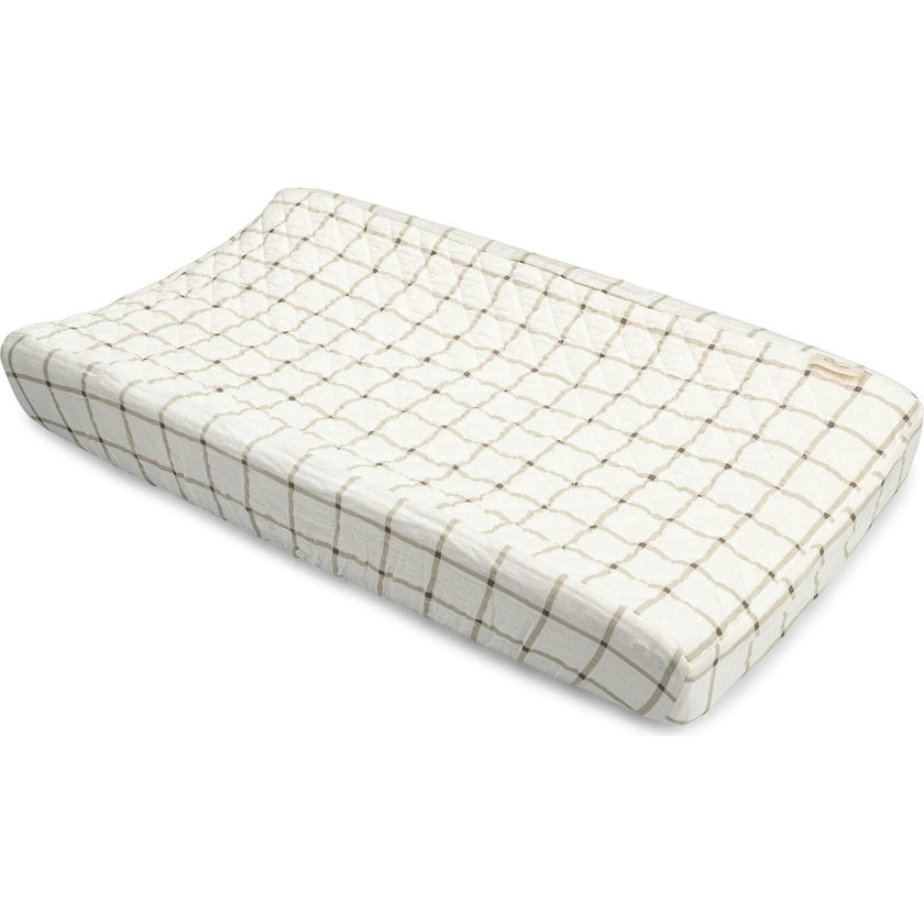 Organic Cotton Check Change Pad Cover