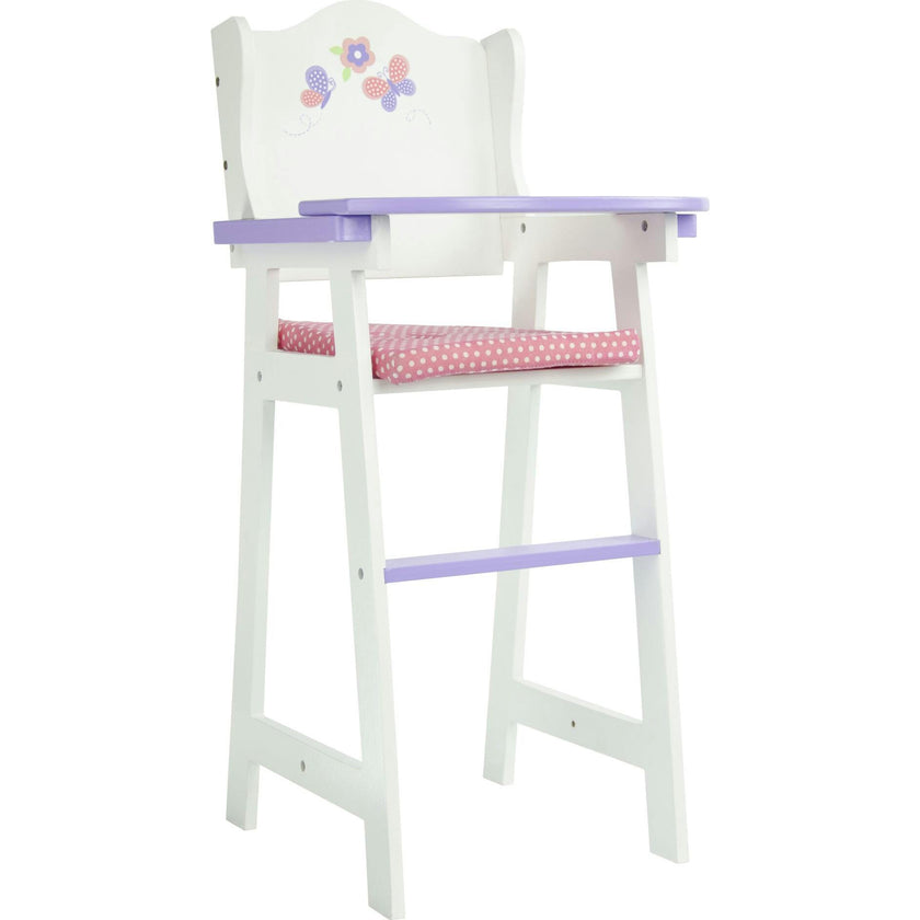 Olivia's Little World Wooden Baby Doll High Chair
