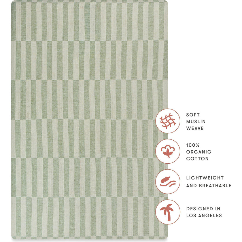 GOTS Certified Organic Muslin Cotton Mini Crib Sheet