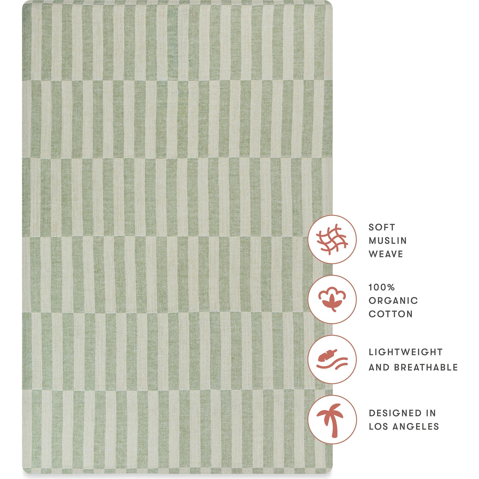 GOTS Certified Organic Muslin Cotton Mini Crib Sheet