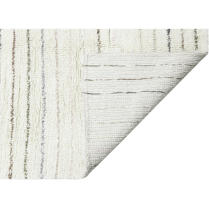 Aron Large Rectangular Woolable Rug With Tri-Color Tassels