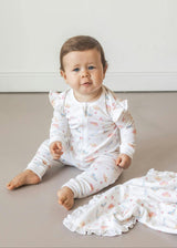 Butterflies Pima Cotton Baby One-Piece Pajamas