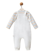 Multicolor Zigzag Overalls Set