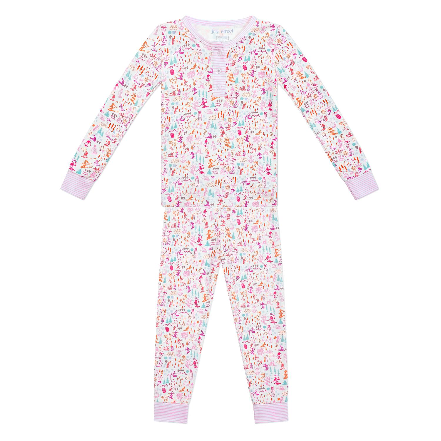Ski Two Piece Kids Henley Pajamas