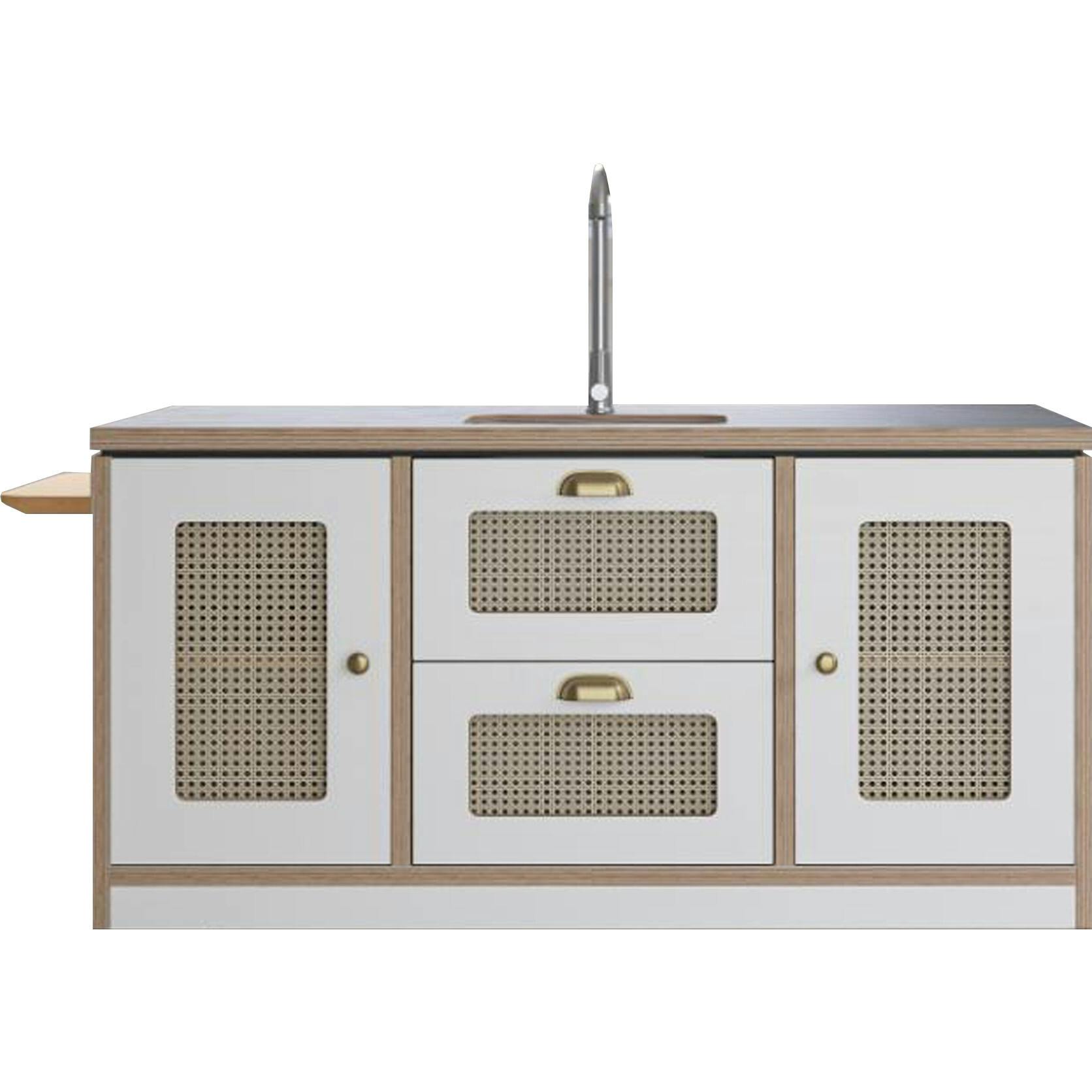 Macedon Breakfast Bar – Modern Play Island with Stools Included