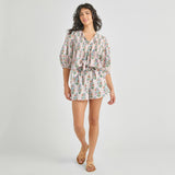 Womens Theodore Short - Pink Dewdrop Block Print