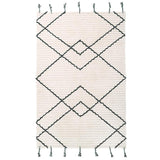 Viktor Braided Tassel Rectangular Rug, Black