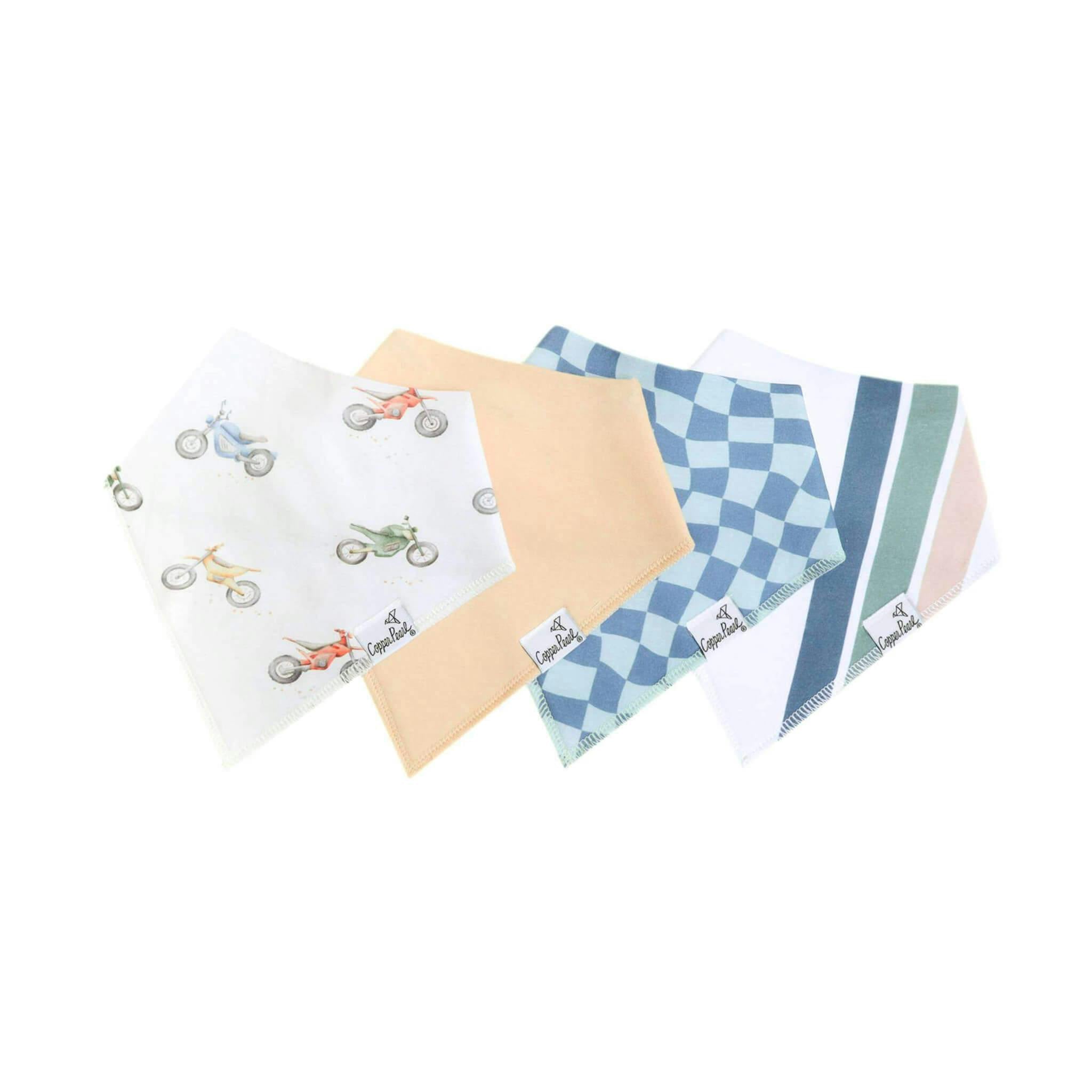 4 Pack Baby Bandana Bibs - Ryder