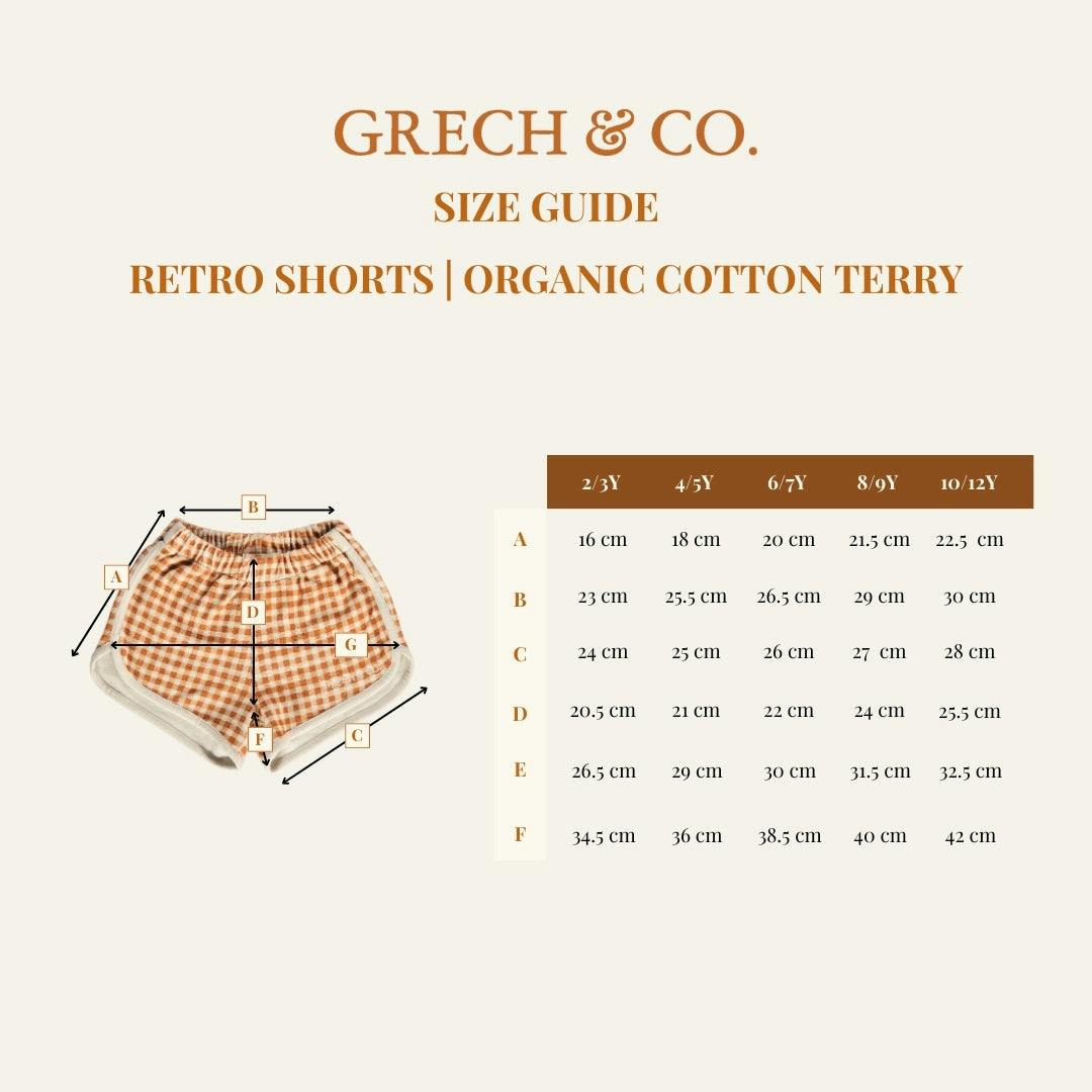 Retro Shorts | Organic Cotton Terry - Buckwheat Plaid