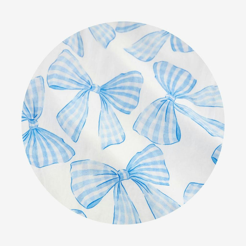 Edda Bamboo Challis Scallop Top Bow Bummie Set