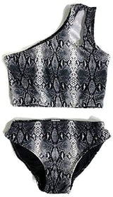 Girl's Two Piece One Shoulder Bathing Suit