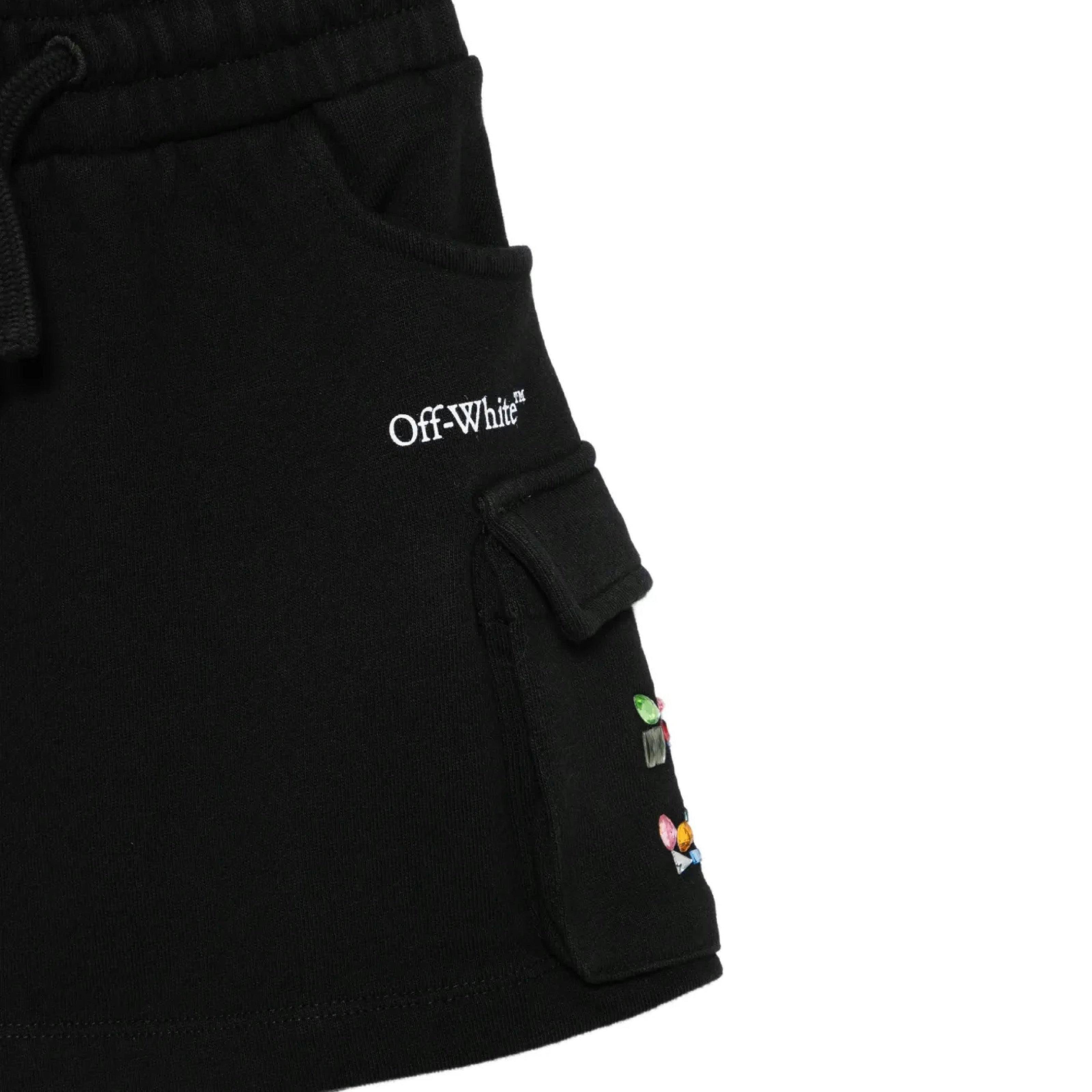Black Arrow Stones Cargo Skirt