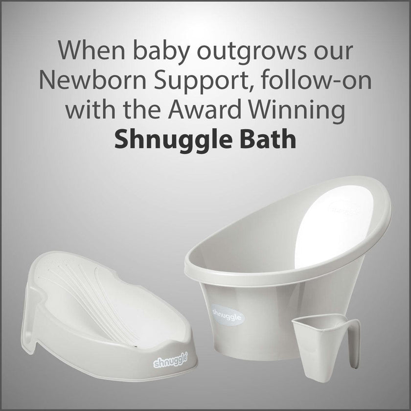 Shnuggle Newborn Baby Bath Support | Ergonomic, Non-Slip & Quick-Dry | From 0-3 months