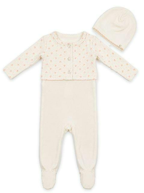Footie, Cardigan & Hat Set