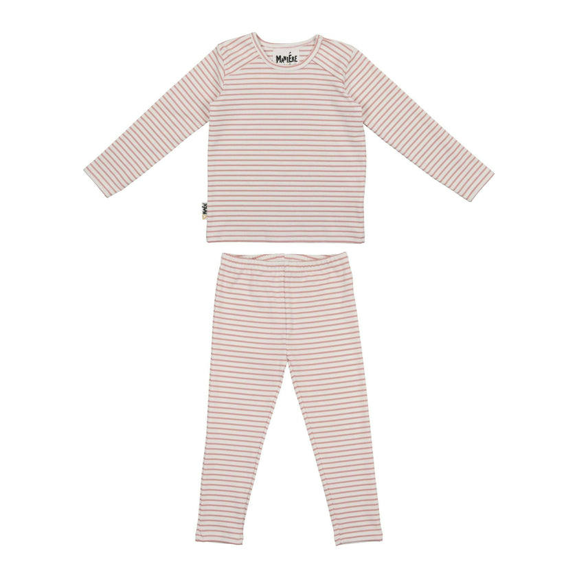 Directional Striped Raglan Sleeve Top & Pant Set