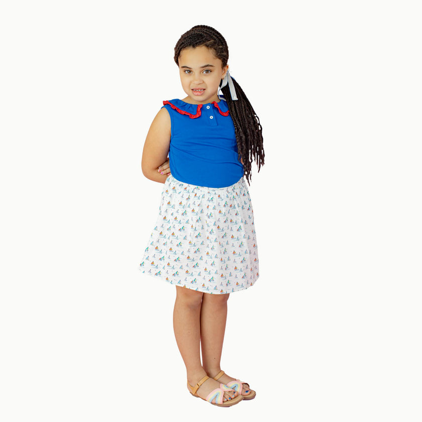 Circle Skirt in Sailboats