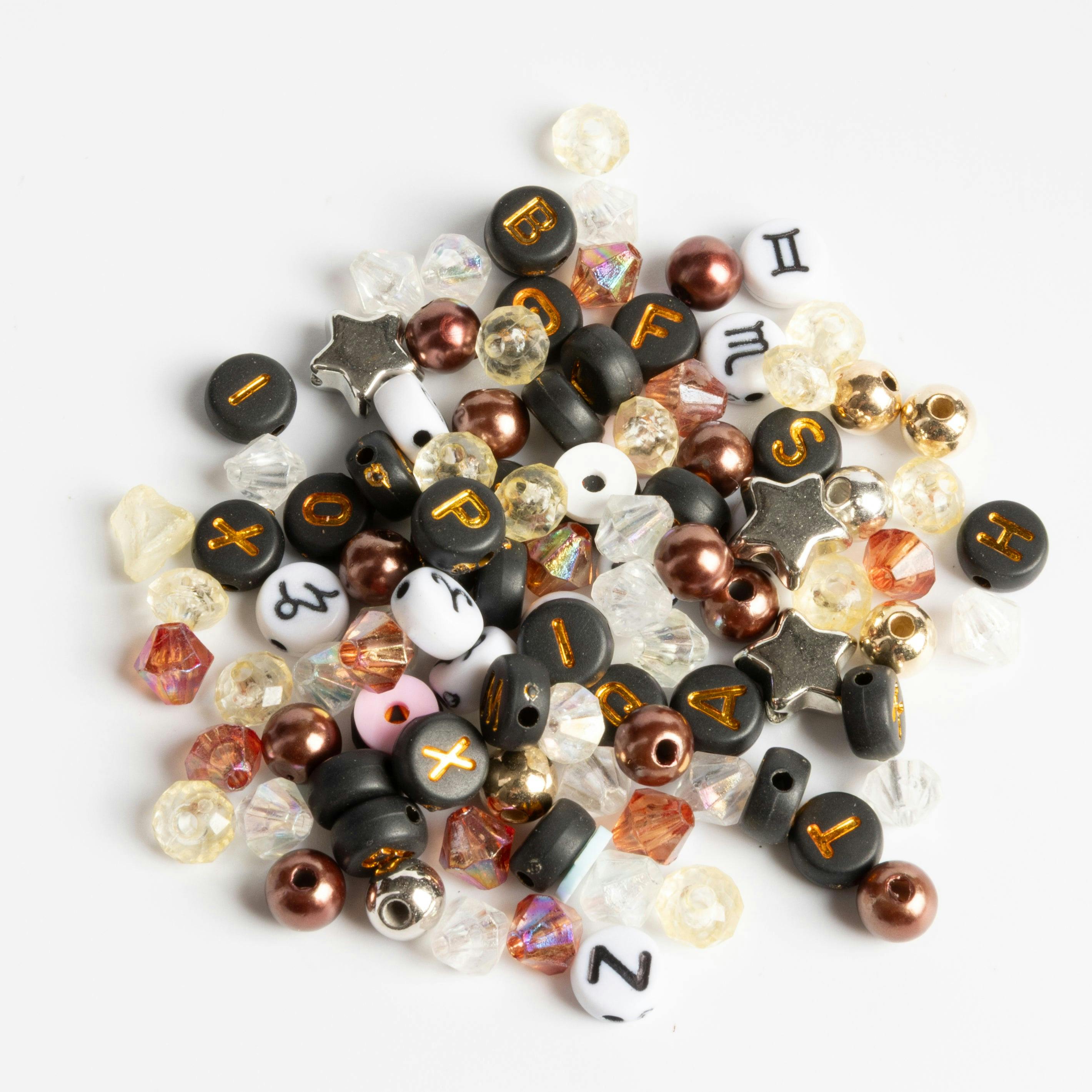 Milk Bottle Cosmic Core Celestial Vibes Moody Dark Letter Bead DIY Kit