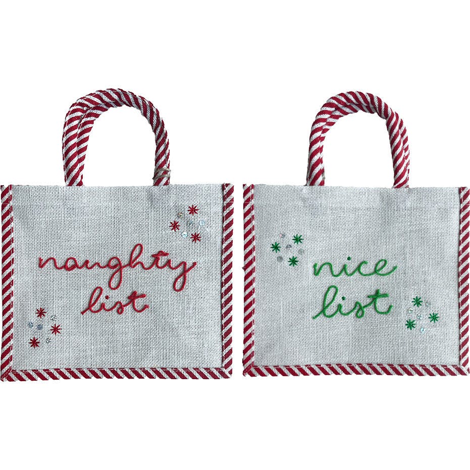 Naughty + Nice Tote, Double Sided