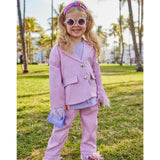 Women’s Feather Trims Suit Lavender