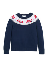 Fire Truck Fair Isle Sweater