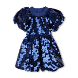 Navy Sequin Occasion Dress